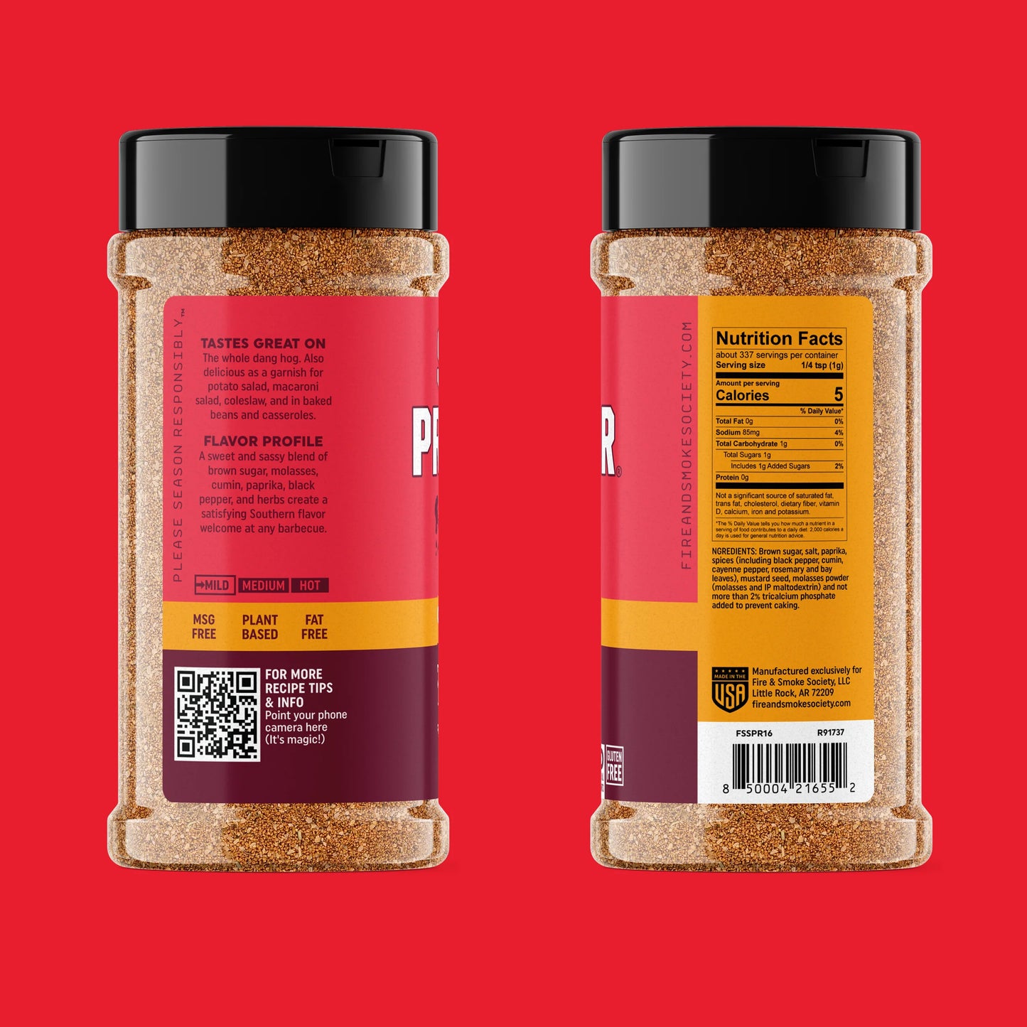 Sweet Preacher BBQ Seasoning Pork Rub, 11.9 Ounce Mixed Spices & Seasonings