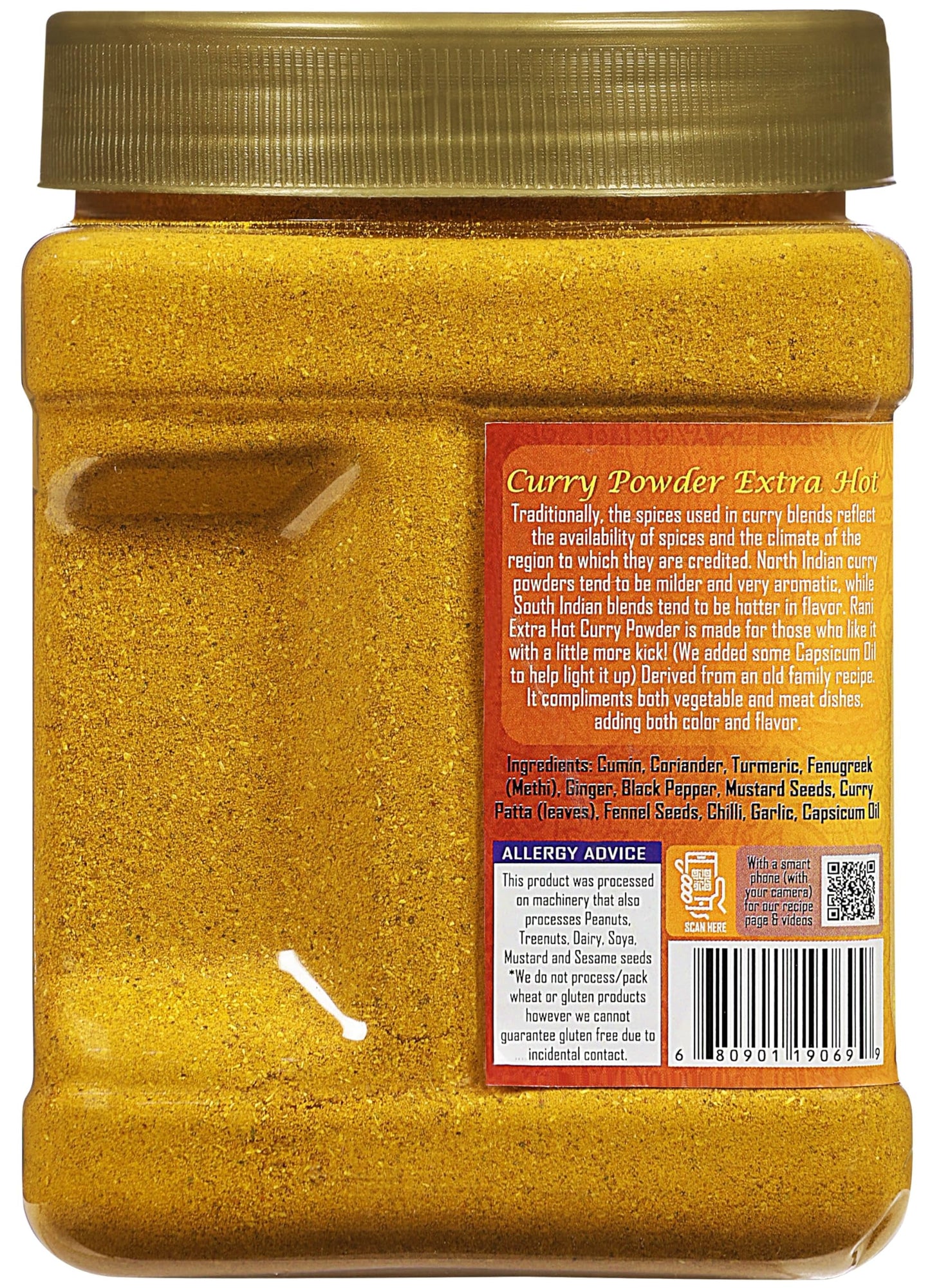 Rani Curry Powder EXTRA HOT (11-Spice Authentic Indian Blend) 16Oz (1Lb) 454G PET Jar ~ All Natural | Salt-Free | Vegan | No Colors | Gluten Friendly | NON-GMO | Kosher | Indian Origin