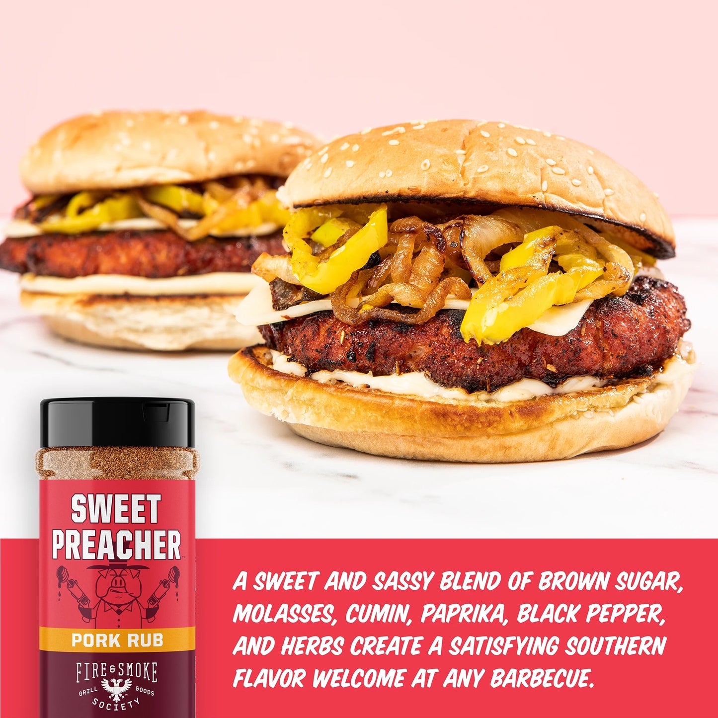 Sweet Preacher BBQ Seasoning Pork Rub, 11.9 Ounce Mixed Spices & Seasonings