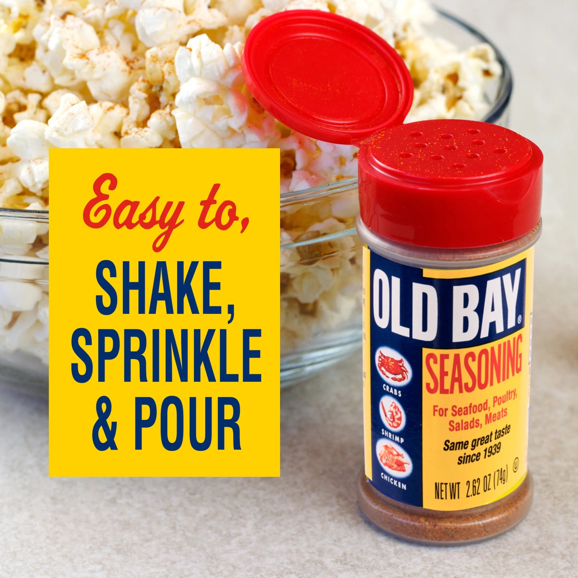 Gluten Free Shaker Bottle Seafood Seasoning, 2.62 Oz Bottle