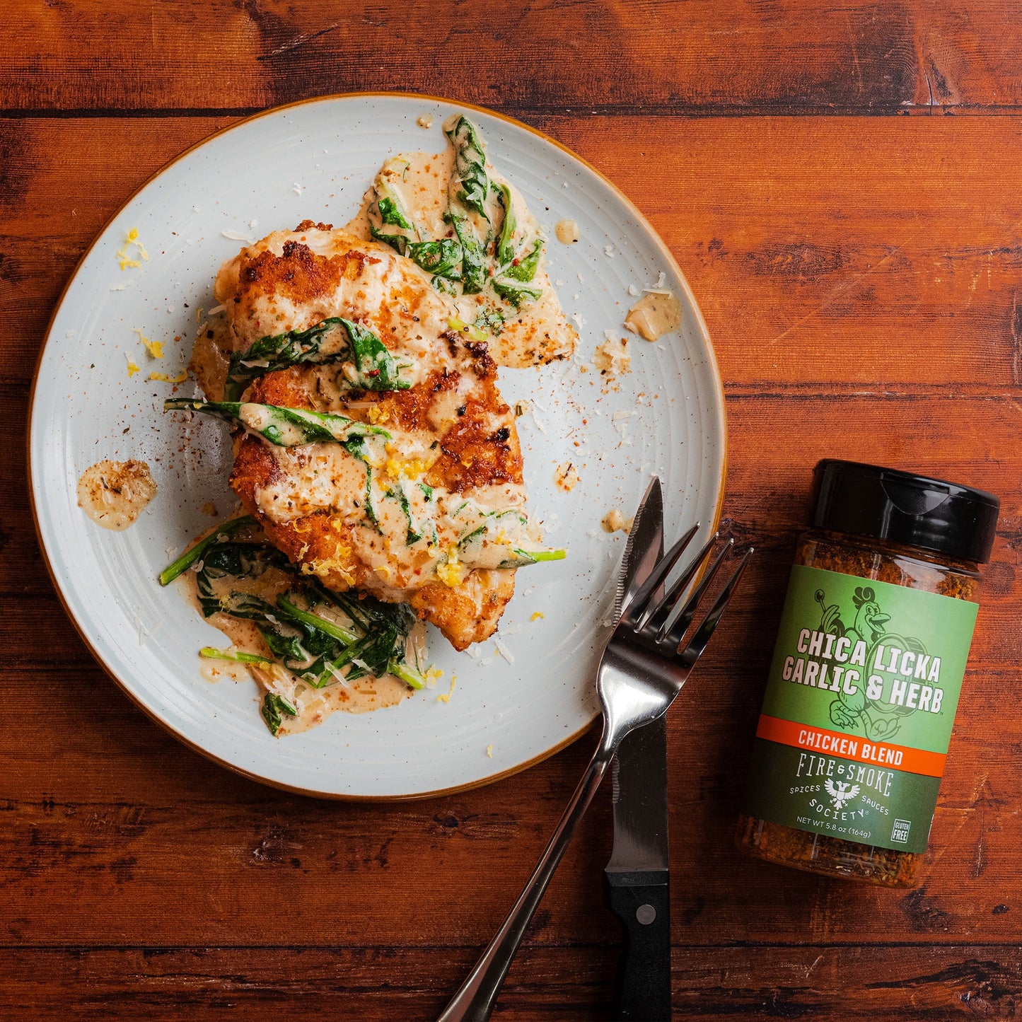 Chica Licka Garlic and Herb Seasoning, Chicken Seasoning, 5.5 Ounce Mixed Spices & Seasonings