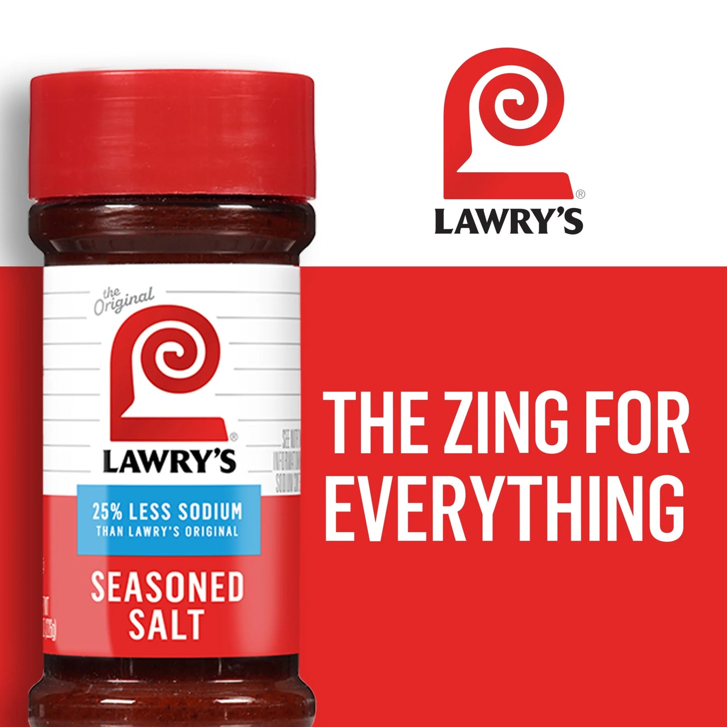 Kosher 25% Less Sodium Seasoned Salt, 8 Oz Bottle