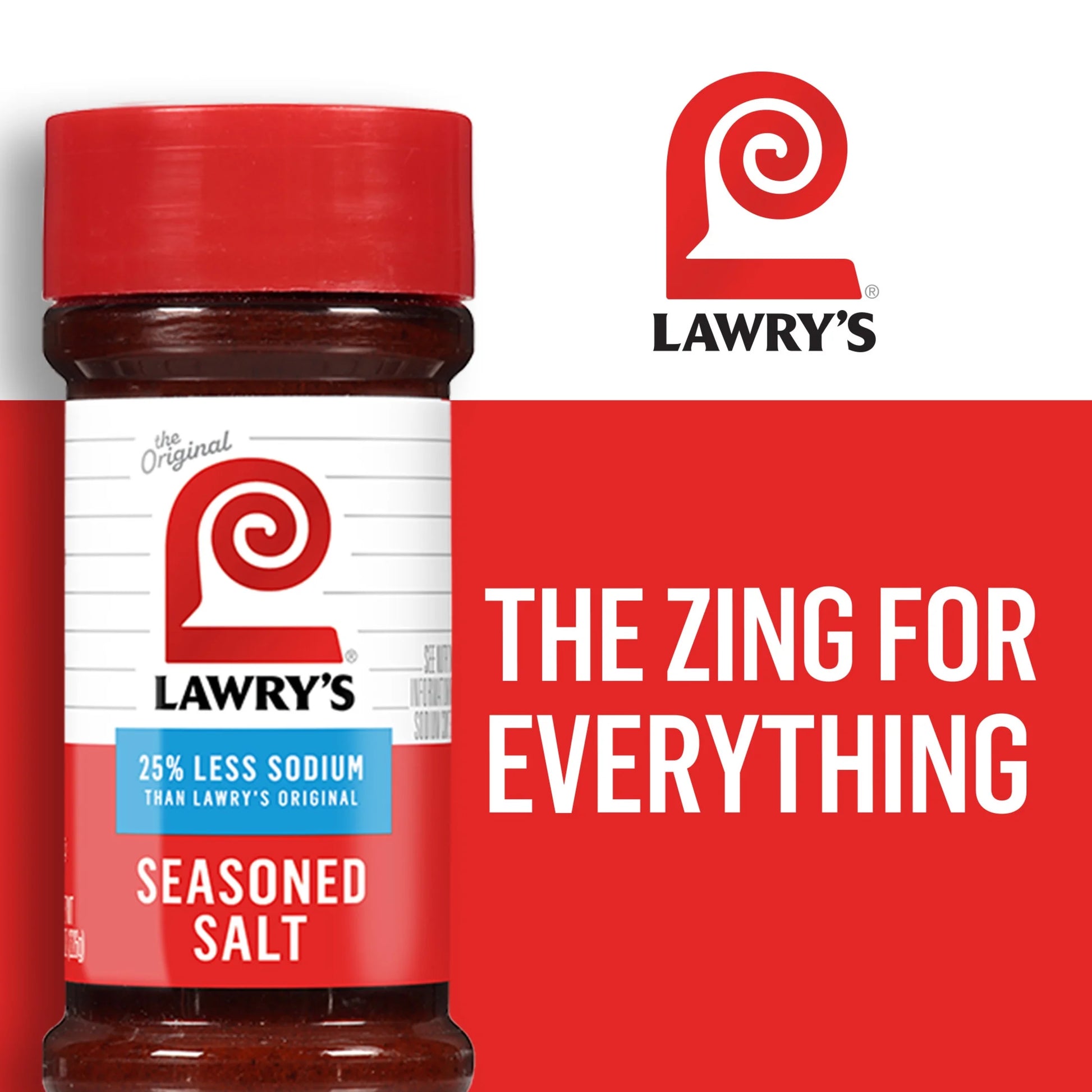 Kosher 25% Less Sodium Seasoned Salt, 8 Oz Bottle