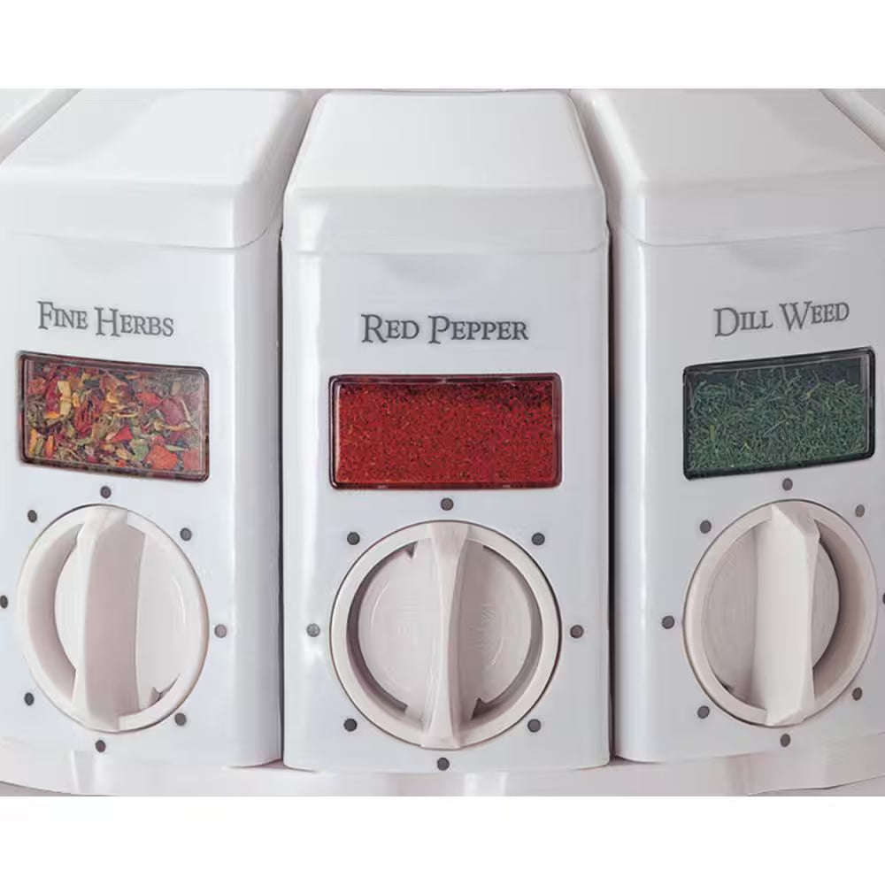 Select a Spice Plastic White Spice Carousel