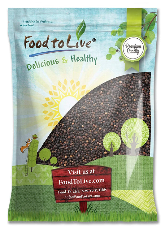 Whole Black Pepper, 8 Pounds — Raw, Kosher, Vegan — by