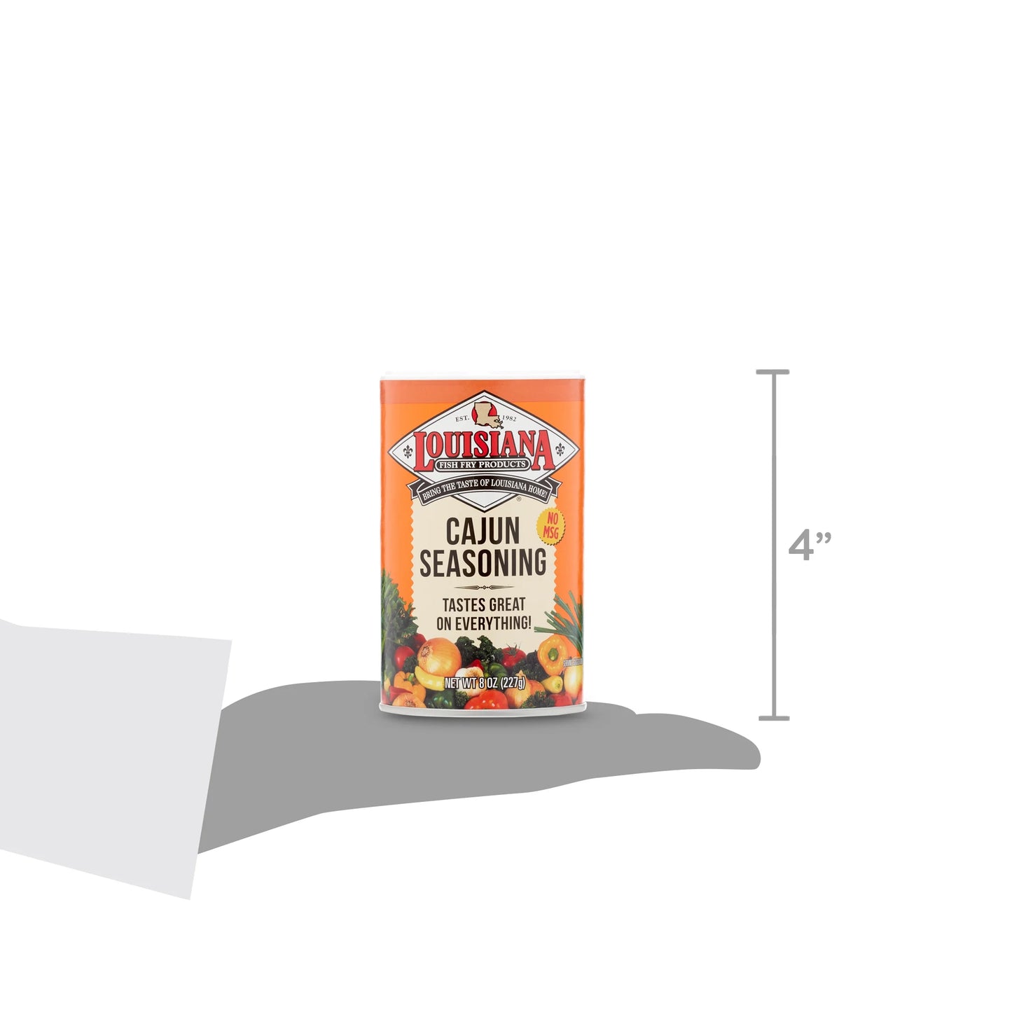 Fish Fry Products Cajun Seasoning, 8 Oz Container. Perfect Season All Spice for Cooking.