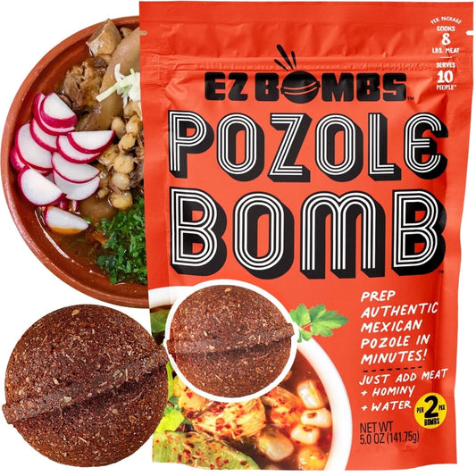 Pozole Bomb Seasoning, 2 Pack – Authentic Mexican Soup Mix for Traditional Pozole, Made with Real Chiles, Herbs & Spices for Quick and Flavorful Meals