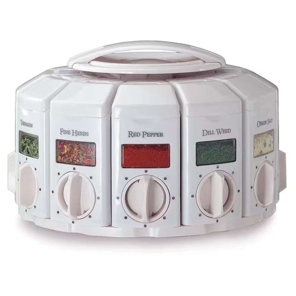 Select a Spice Plastic White Spice Carousel