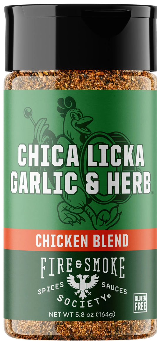 Chica Licka Garlic and Herb Seasoning, Chicken Seasoning, 5.5 Ounce Mixed Spices & Seasonings