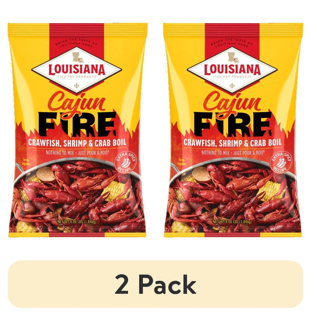 (2 Pack)  Cajun Fire Boil Seasoning 4.06 Lb Bag.
