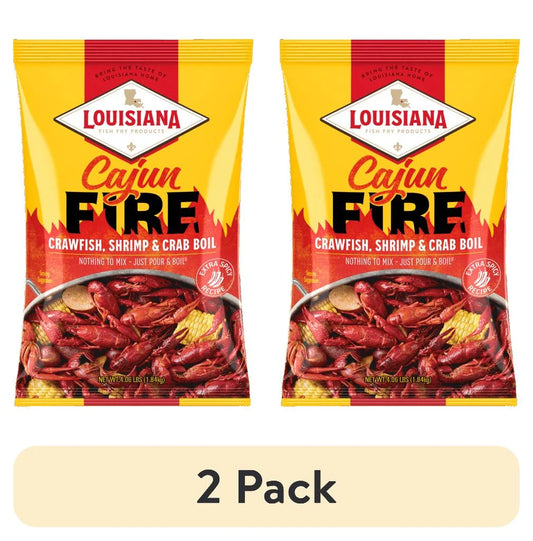 (2 Pack)  Cajun Fire Boil Seasoning 4.06 Lb Bag.