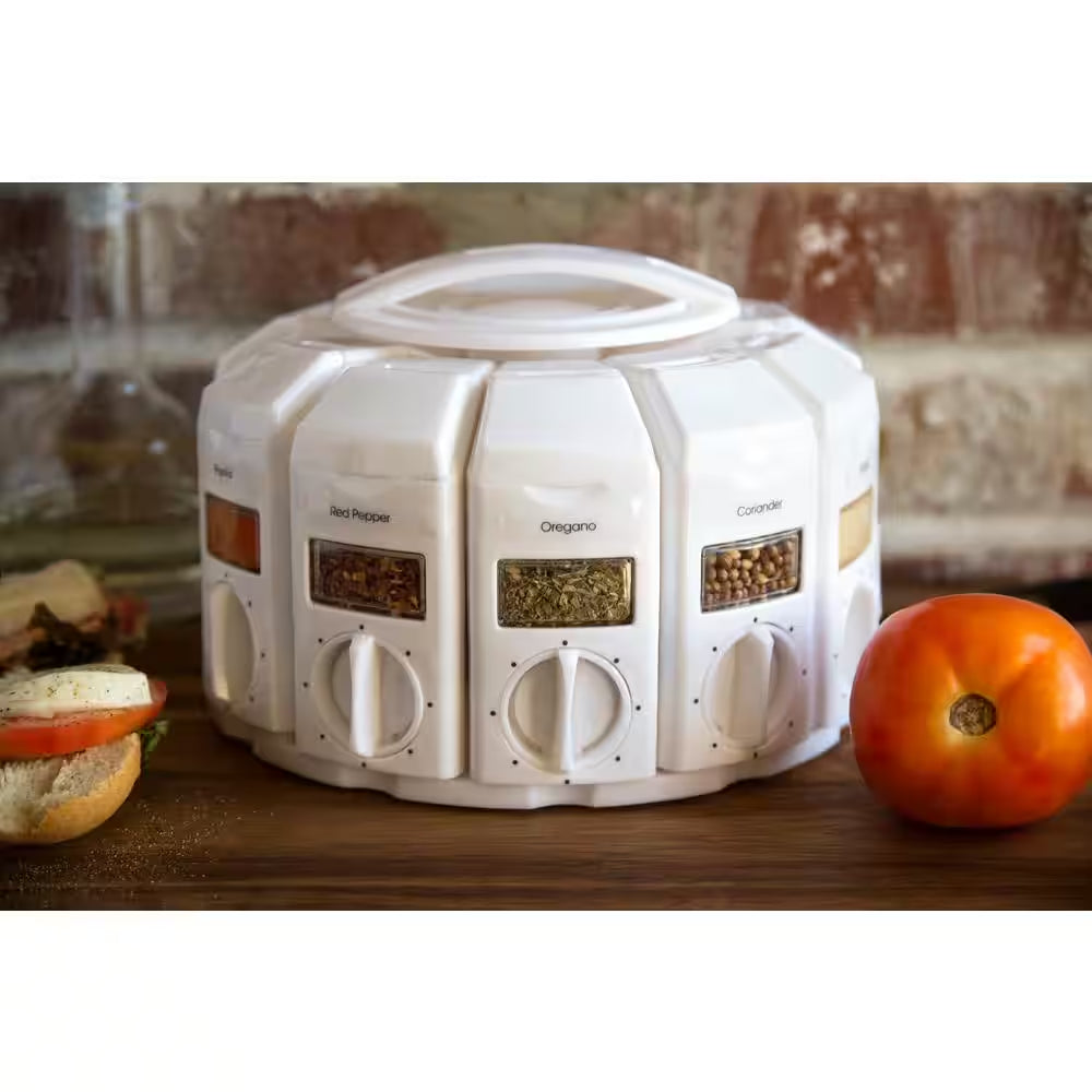 Select a Spice Plastic White Spice Carousel