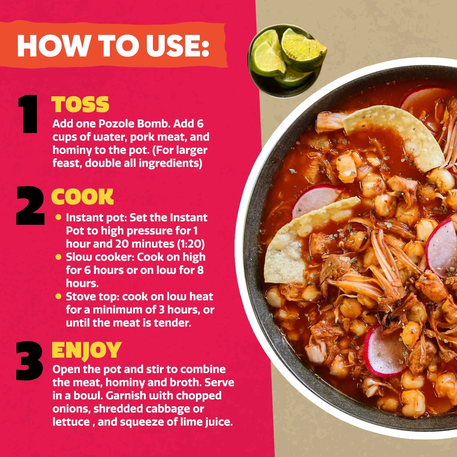 Pozole Bomb Seasoning, 2 Pack – Authentic Mexican Soup Mix for Traditional Pozole, Made with Real Chiles, Herbs & Spices for Quick and Flavorful Meals