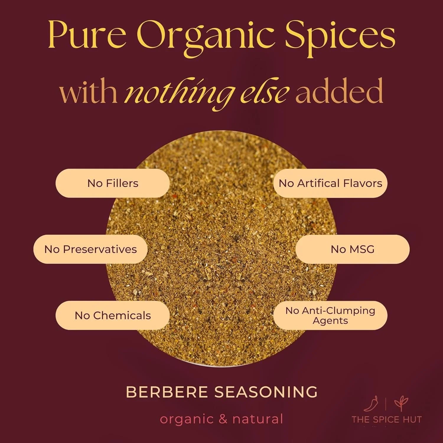 The  Berbere Ethiopian Seasoning, Salt-Free, Organic Spice Blend, 2Oz