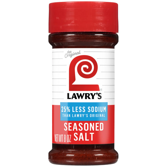 Kosher 25% Less Sodium Seasoned Salt, 8 Oz Bottle