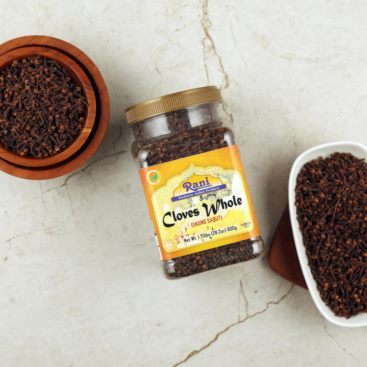 Rani Cloves Whole (Laung) 28Oz (800G) Great for Food, Tea, Pomander Balls and Potpourri, Hand Selected, Spice, Bulk PET Jar ~ All Natural | NON-GMO | Vegan | Gluten Friendly | Kosher | Indian Origin